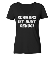 Black Collection - Schwarz ist bunt genug - Ladies Organic V-Neck Shirt