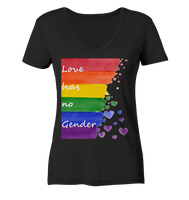 Pride Day - Love has no Gender 001 - Ladies Organic V-Neck Shirt